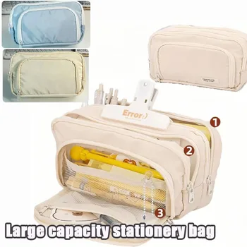 1 astuccio portapenne carino di grande capacità, organizer per cancelleria kawaii, per studenti delle scuole elementari, per il ritorno a scuola