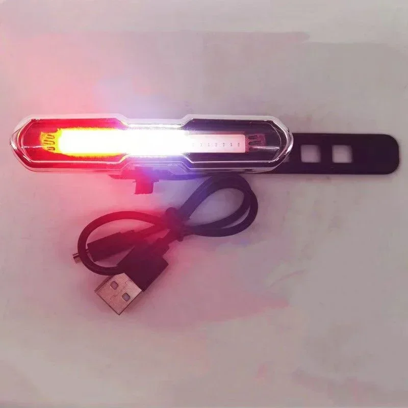 Bike Rear Tail Light 560 MAh Bicycle Lights Memory Mode Rainbow LED Warning Rech