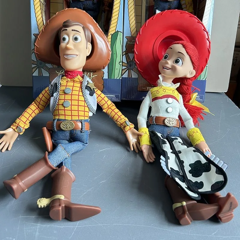 In Stock Pixar Toy Story5 40cm Woody Action Figures English Sound Character Doll Cloth Cowboy Movie Merchandise Collection Gifts - 6