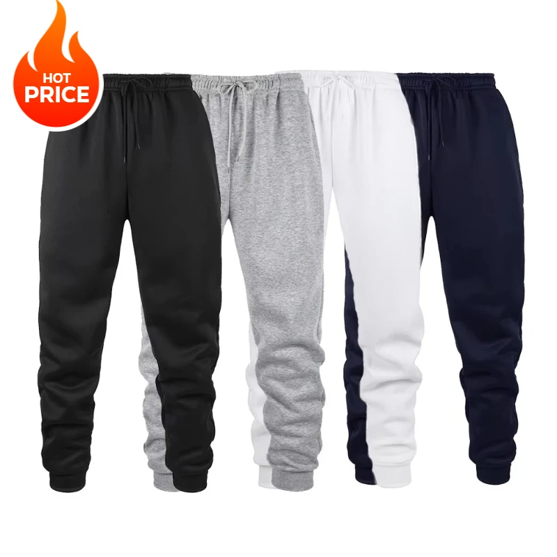 Männer Einfarbig Tasche Kordelzug Taille Casual Sport Hosen Reine Baumwolle Hohe Taille Hosen Jogginghose Männer Schwere