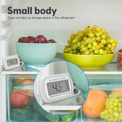 Waterproof Digital Fridge and Freezer Thermometer with Large LCD and Magnetic Back (Upgraded White)