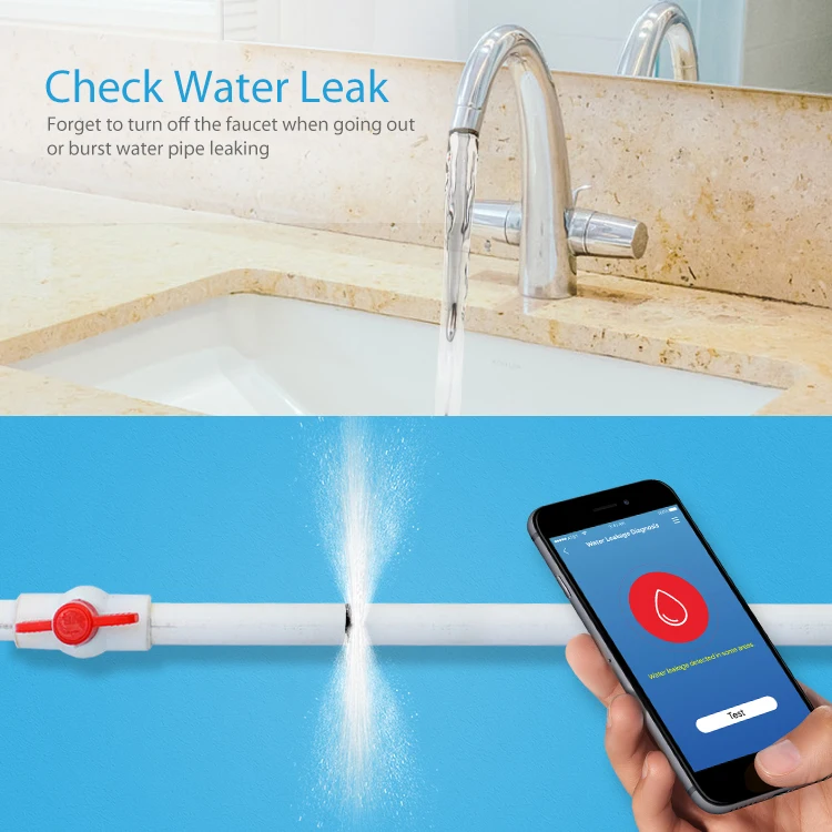 Haozee Tuya Smart Water Valve and Automatic Shutoff Water Flow Meter Water Leak