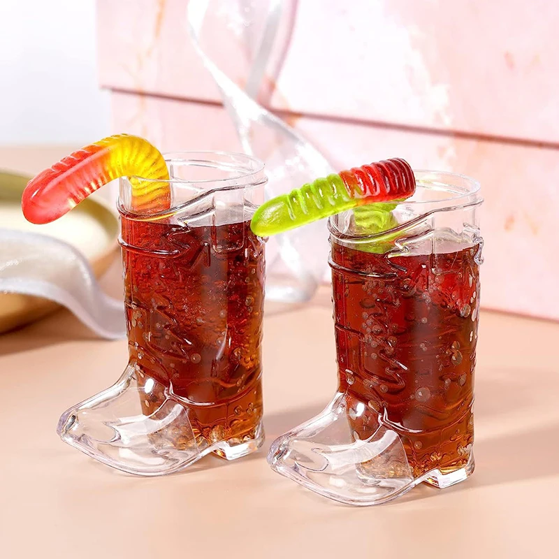 1Oz Mini Cowboy Laars Bril Creatief Plastic Western Cowboy Glas Bier Cup Bbq Party Decor