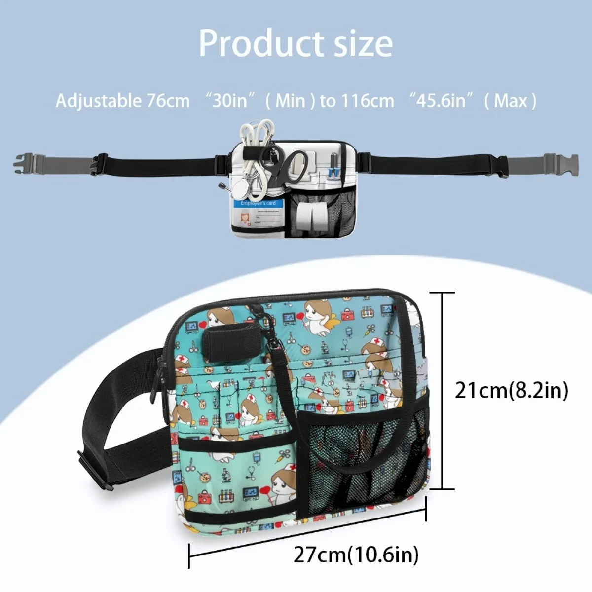 Nursing Fanny Pack Belt Organizer For Women Cartoon Medical Designer Casual Women Waist Bags for Stethoscope Medicine Storage