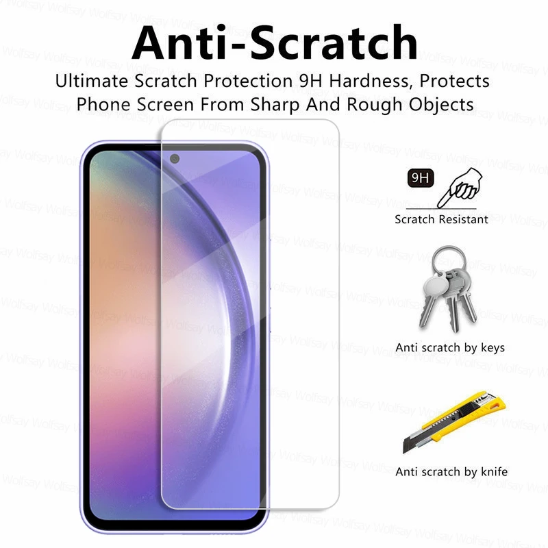 2/4PCS Screen Protector Für Samsung Galaxy A54 5G Gehärtetem Glas Samsung Galaxy A04S A14 A24 A34 a54 5G Volle Kleber Bildschirm Glas