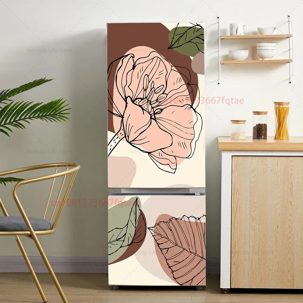 thumbnail image 1 of Calcomanías para puerta de refrigerador con estampado de frutas realistas en 3D, para despegar y pegar, impermeables, para puerta de refrigerador de cocina, 1 of 5