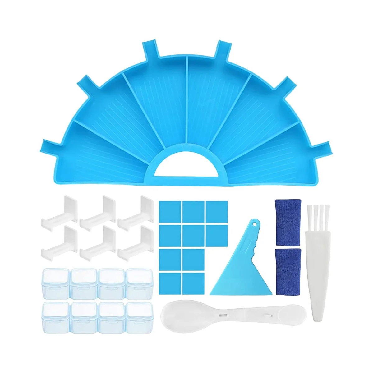 

Diamond Painting Accessory Tray Manager Kit, 6-Grid Palette Of 5D Diamond Painting Storage Kit (Blue)