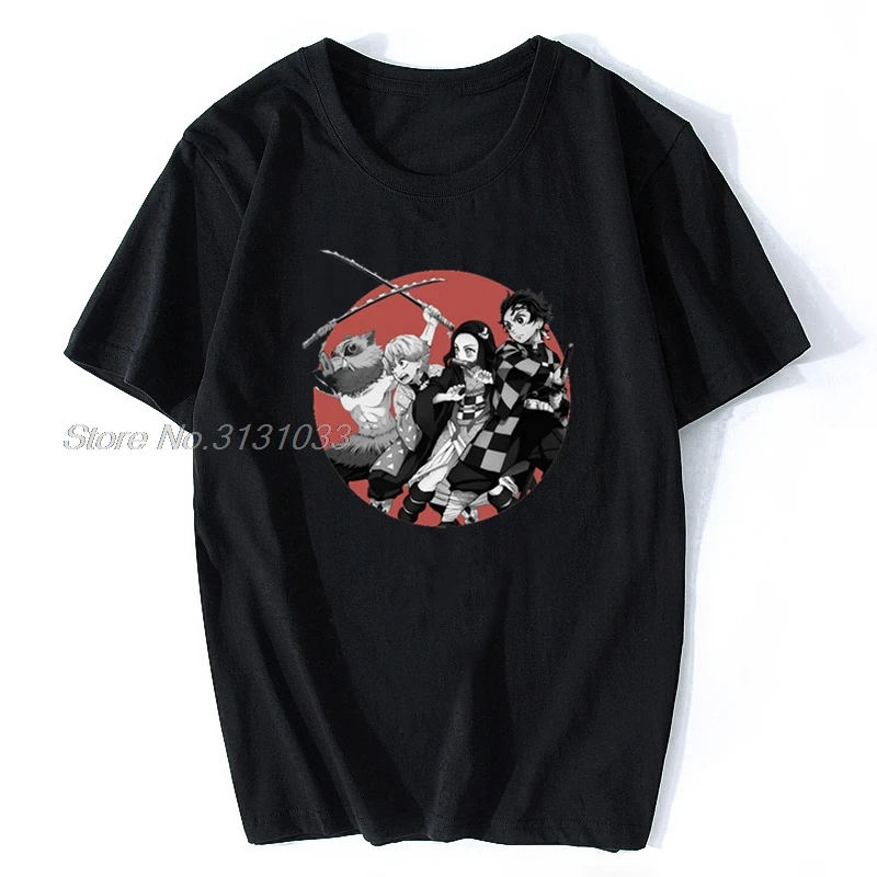 

Kimetsu No Yaiba Cool Print Cotton Funny T Shirts Kimetsu No Yaiba Men Cotton Tshirt Anime Tees Harajuku Streetwear