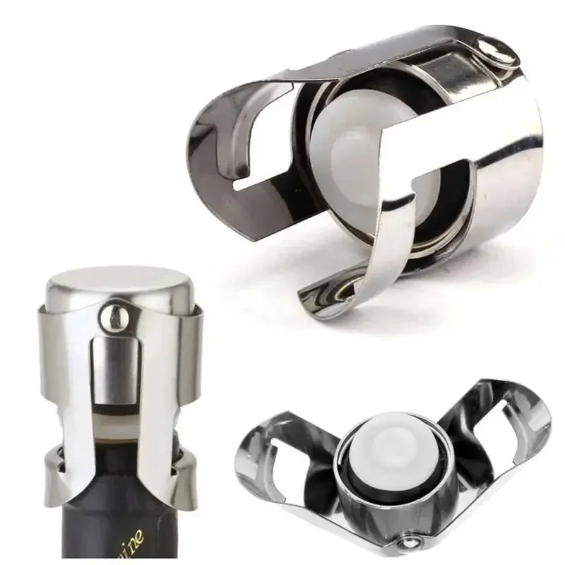 Household Convenience Small Tools Professional Stainless Steel Champagne Sparkling Wine Bottle Sealer Stopper Accessories Supply, wine bottle stopper