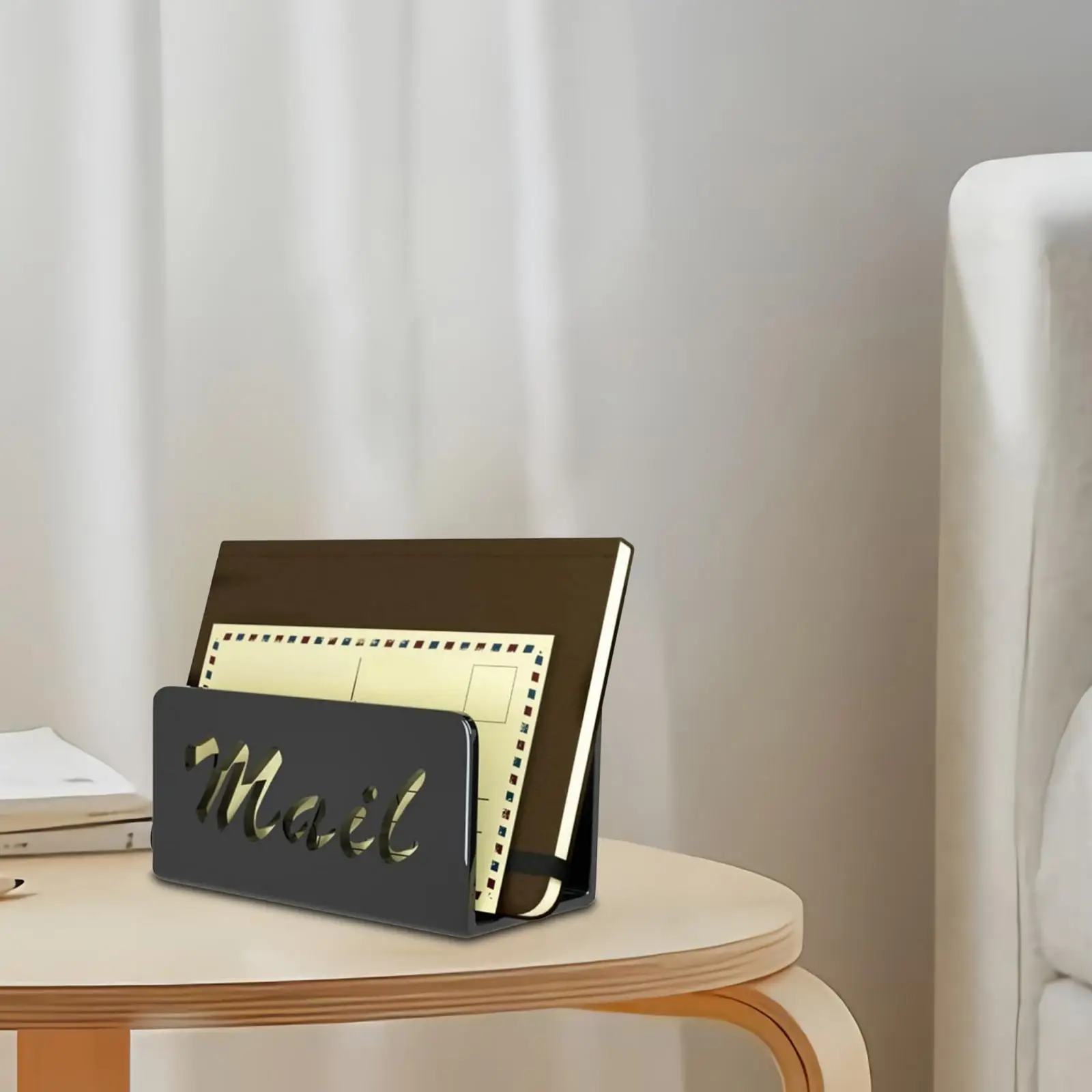 Desktop Letter Rack Desktop Letter Holder Bill Filling Letter Organizer for Office Home ...