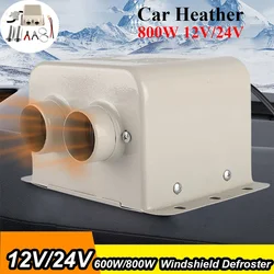 12V/24V 800W 600W Car Heater Fan Combo Fast Heating Winter Windscreen Demister Defroster Truck Window Demister Interior Warmer