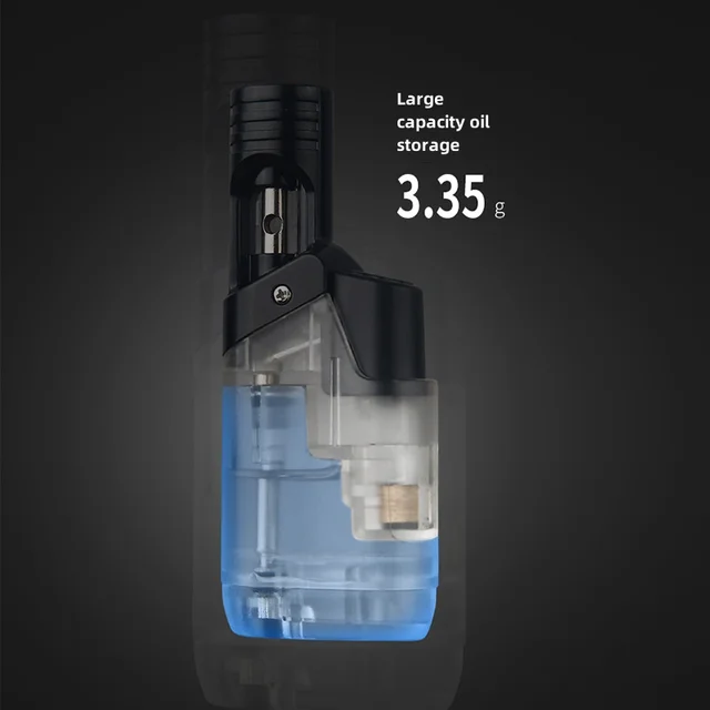 Portable Transparent Oil Window Butane Gas Torch Turbo Jet Flame Lighters Outdoor Camping BBQ Windproof Cigar Lighter - Image 4