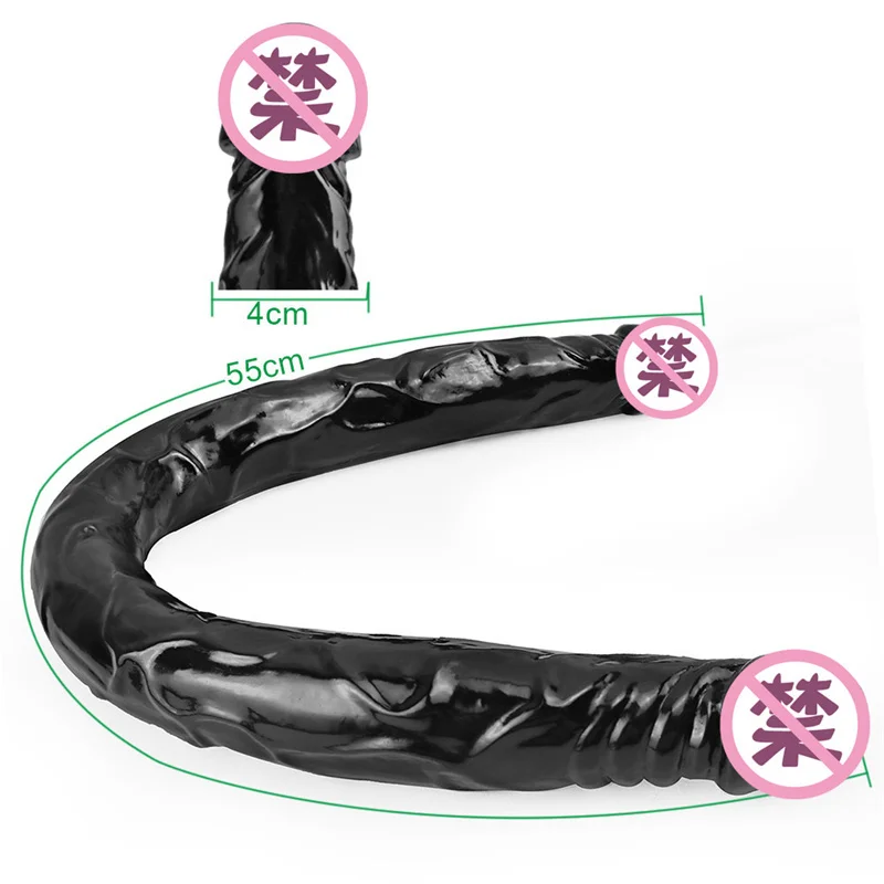 55cm Long Sex Real Penis Double Head Dildos G Spot Vaginal Prostate Stimulator Anal Plug Sex Toys for Women Men Masturbator