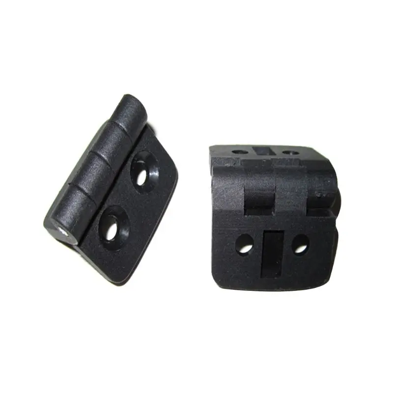 10 Pcs Mini Cabinet Door Folding Hinges Jewellery Box Black Plastic Hinge