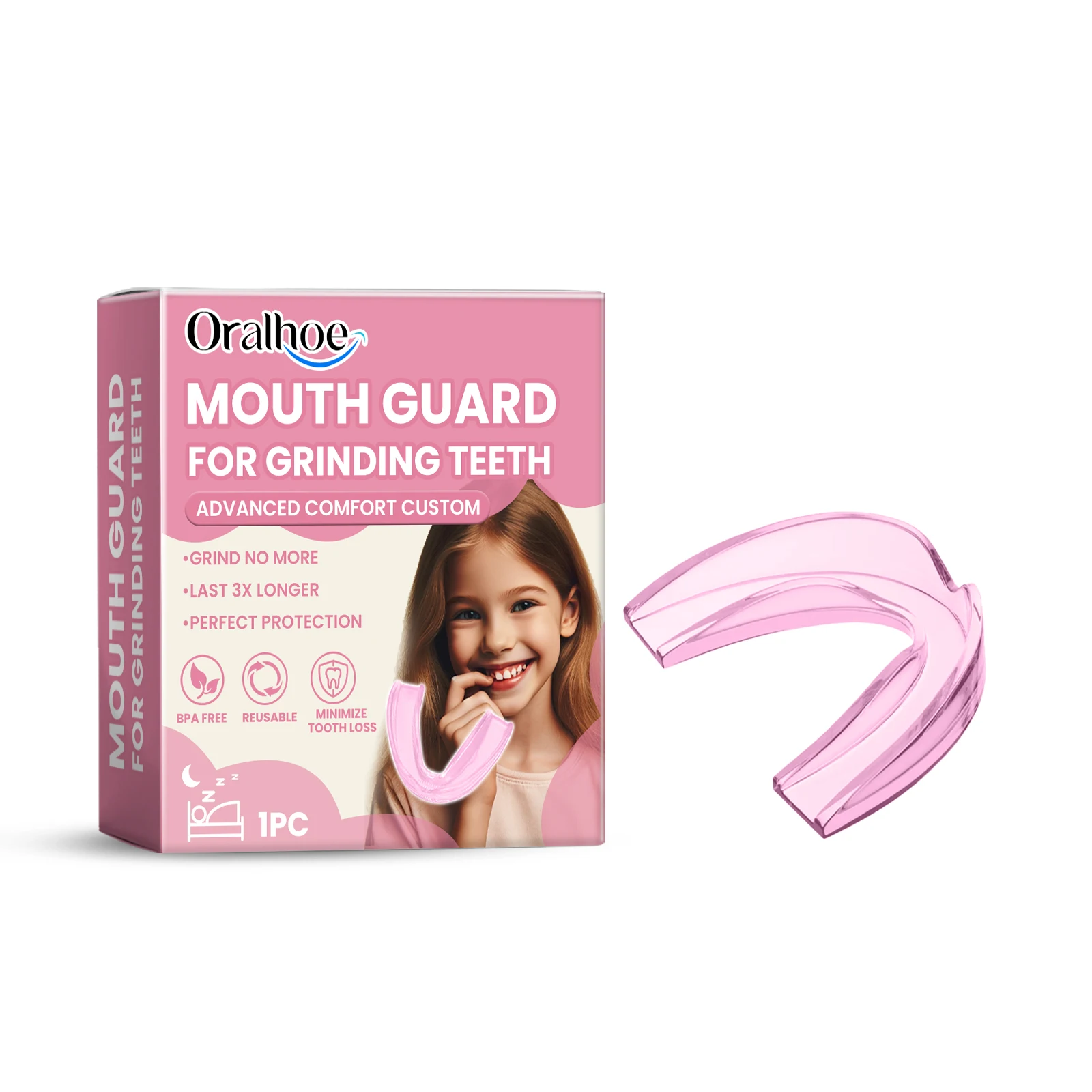Silicone Mouth Guard: Nighttime Anti-Biting and Anti-Grinding Teeth Protector for Children's Dental Protection