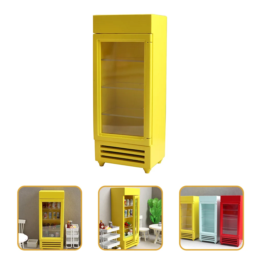 Mini Simulated Refrigerators Decorate Miniature House Furniture Household Ornament Fridge Toy Wood Decoration