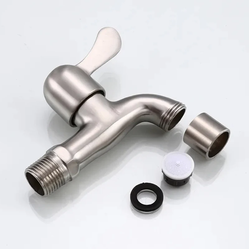 Bathroom Faucet Washing Machine Faucet Water Tap Faucet 304 Stainless Steel Wall Mounted
