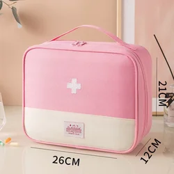 Compact Travel & Outdoor Medicine Bag - Portable First Aid & Pill Storage Pouch (Pink XL)