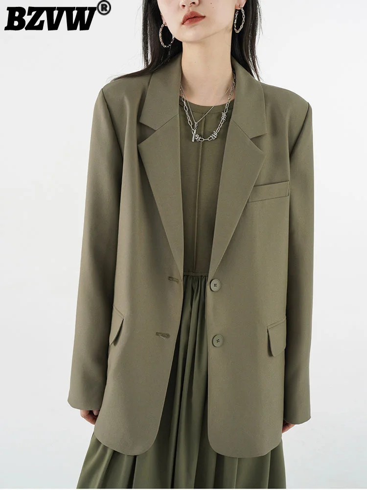 

BZVW Simple Streetwear Office Lady Blazers Coat Women's 2023 Newtrend Spring Autumn Fashion Casual Suit Jacket Female 25X2620