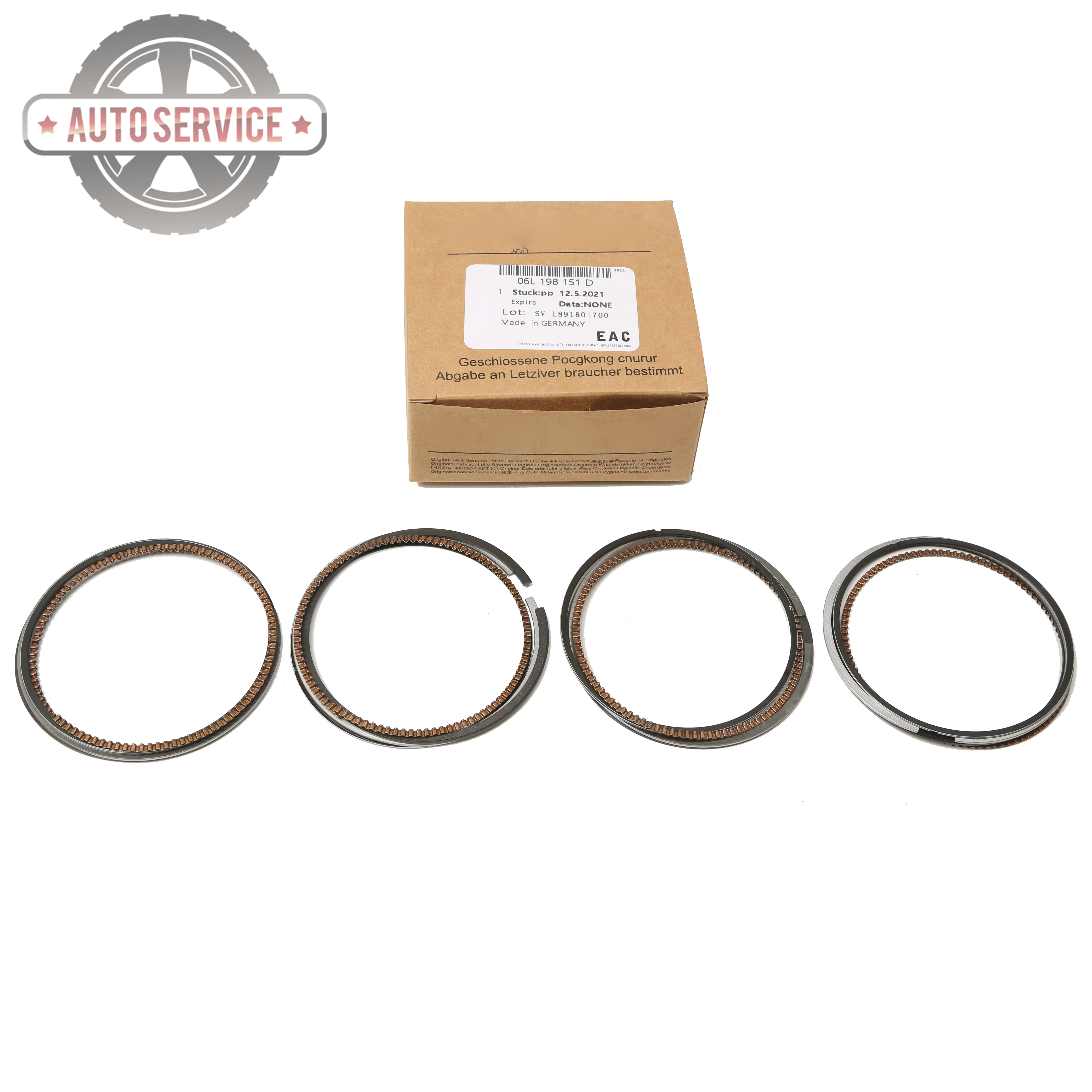 

06L198151D 2C5385 New Engine Piston Rings Set For VW Amarok 2010-2012 Eos Jetta Tiguan Audi A4 A8 Q5 Skoda Seat Leon