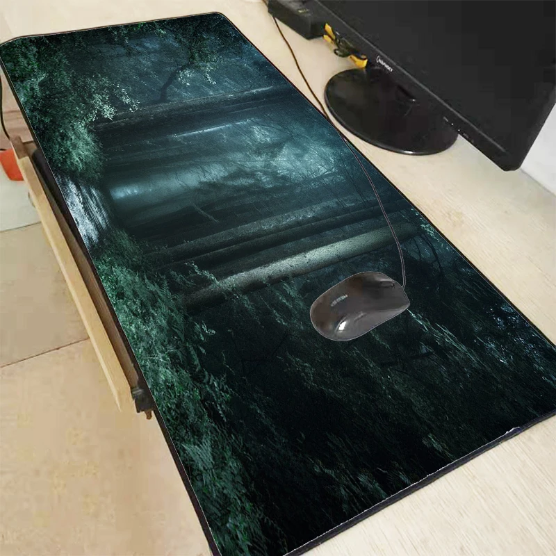 

MRGBEST Nature Landscape Trees Forest Computer Mat Keyboard and Mouse Desk Pad Mi Pad Rubber Mat Laptop Gamer FOR MOUS Pc Game