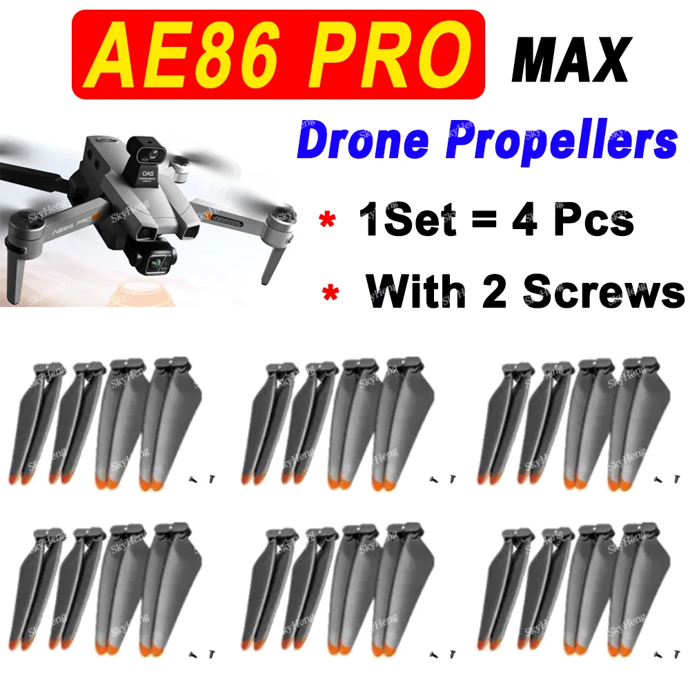 AE86 ProMax+ Drone Propellers AE86 Spare Paddles For ProMax 8k Aerial Brushless Drone Accessories Parts 4PCS drone propeller,drone propellers,drone propeller blades,propeller replacement parts