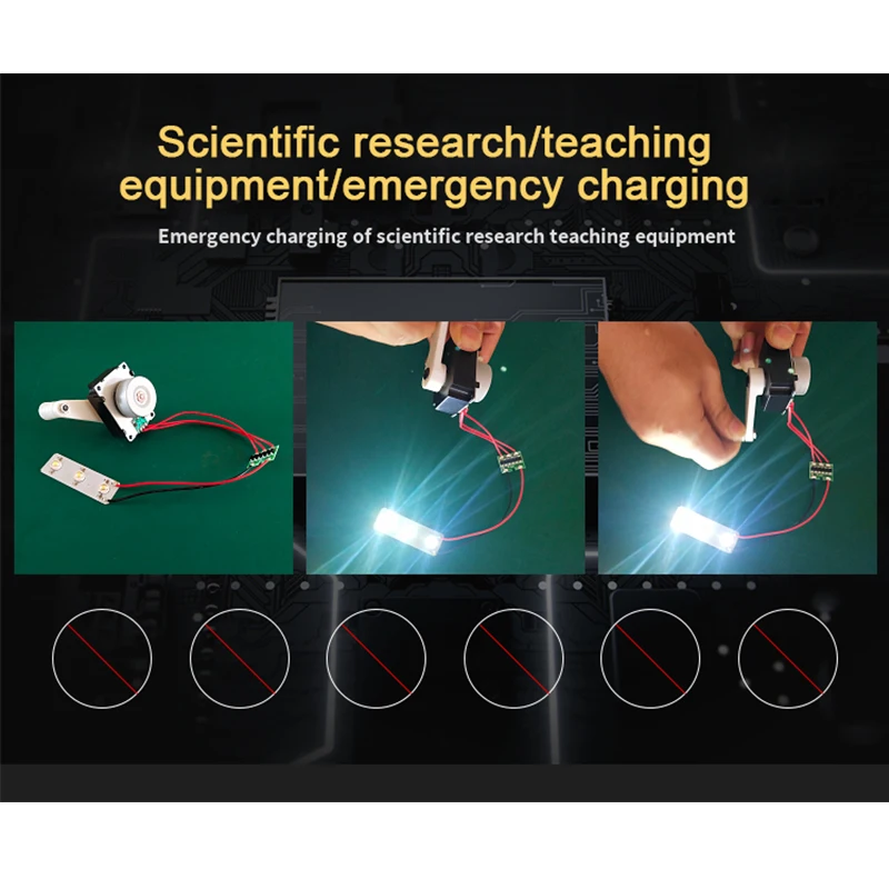 Mini Hand Crank Generator Outdoor Emergency Mobile Phone Charging Three Phase Permanent Magnet Brushless