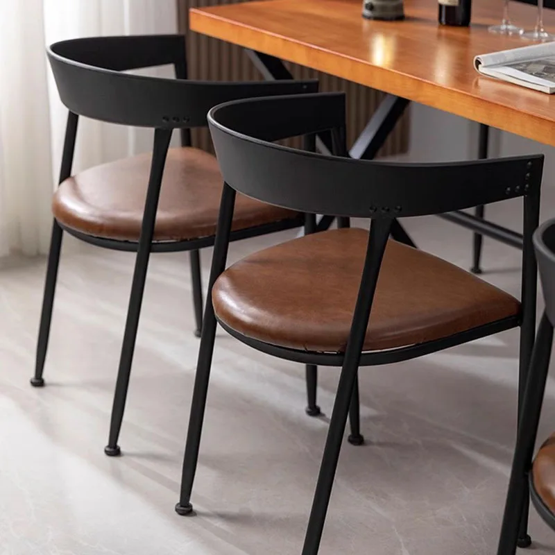 Nordic Italian Restaurant Chairs Metal Lounge Hairdressing Kitchen Chairs Bedroom Postmodern Chaises Salle Manger Home Furniture