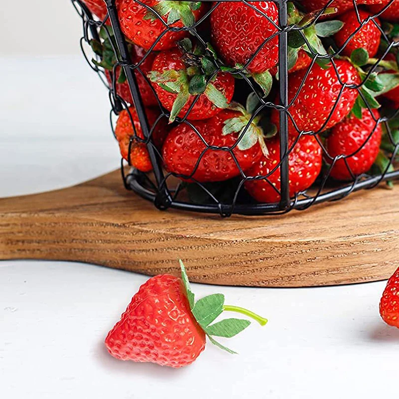20pcs Artificial Fruit Fake Strawberry Plastic Simulation Strawberry Ornament Craft Photography props Christmas Home Decor artificial fruits and vegetables