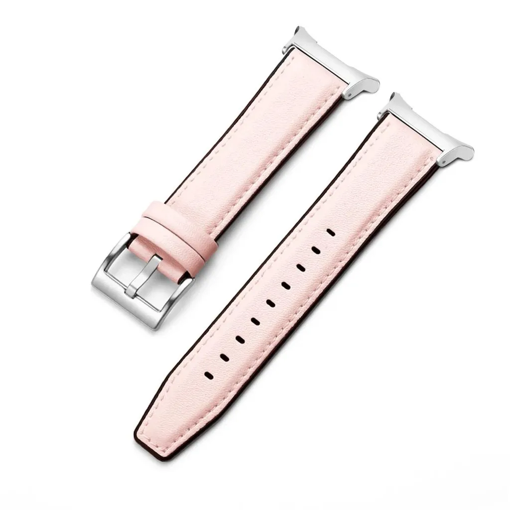 Premium Leather Silicone Hybrid Smartwatch Strap