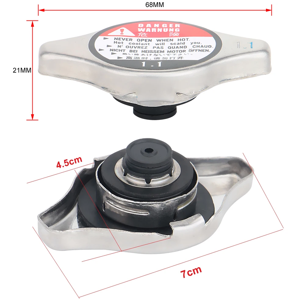 Radiator Cap 19045-PAA-A01 For Honda & Acura – Red Aluminum Cap, Direct Fit Replacement 8 thumbnail image