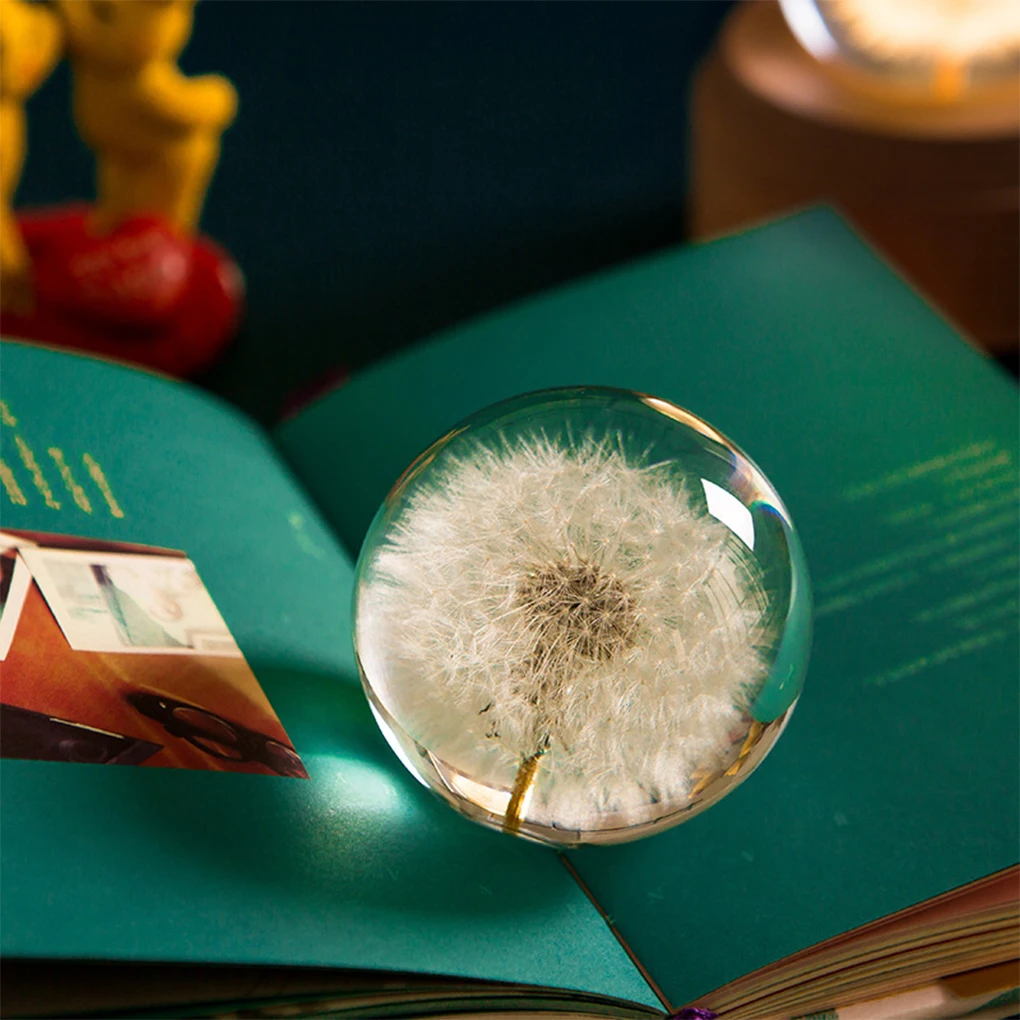 

Elegant Decoration Dandelions Crystal Ball Music Box Crystal Ball Birthday Gift Resin Materials Dandelions Dream Ball 7-9CM