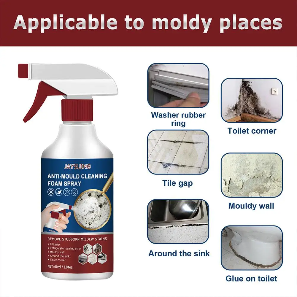 Mildew Household Cleaner Mildew Cleaner Foam Kitchen Bathroom Cleaning Spray Washing Machine Toilet Wall Joint Moldy Remover