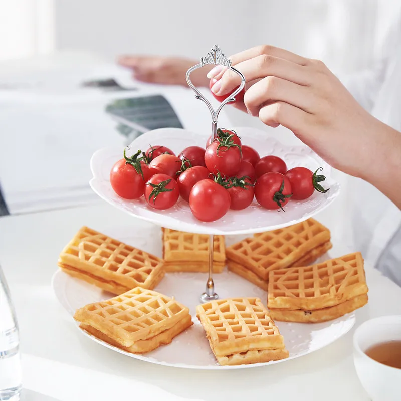 Metal Crown Cake Dessert Tray Holder Food Plate Stand Tool Plate Kitchenware Accessories Decoration Kitchen Utensil