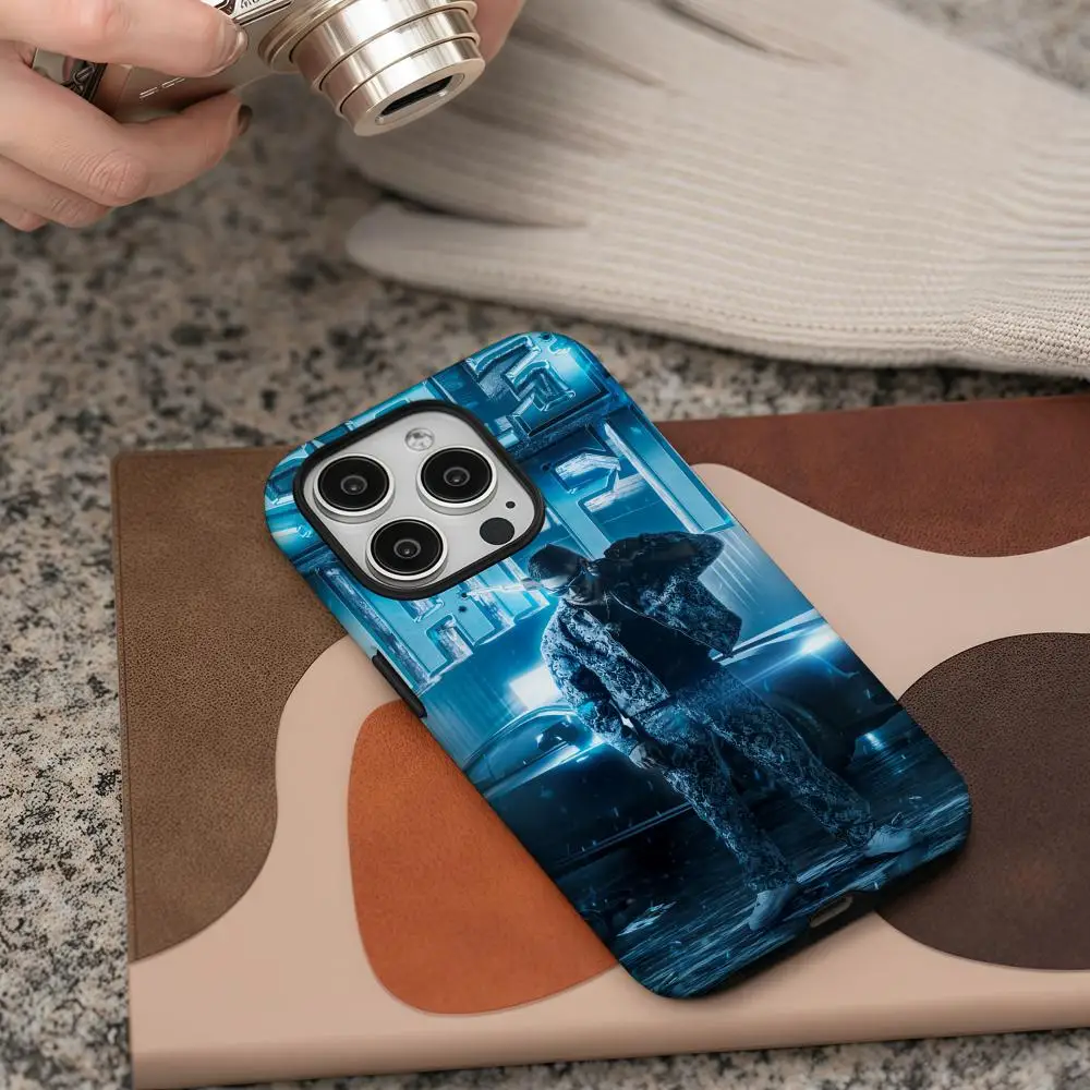 Glossy HD Double-Layer Liquid Hard Shell Phone Case