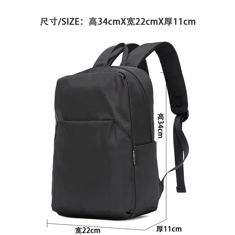 Mini mochila de lona negra para hombre, Bolsa Escolar, pequeña, japonesa,  impermeable, de viaje