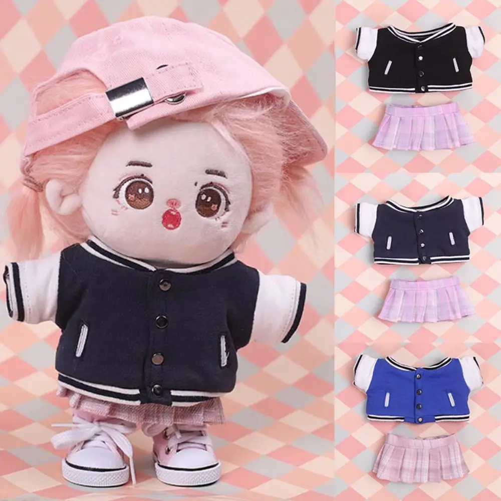 

Multicolors Baseball Jacket Fashion College Style Doll Outfit Cardigan Clothes Accessories 20cm Cotton Dolls/1/12 Bjd Dolls