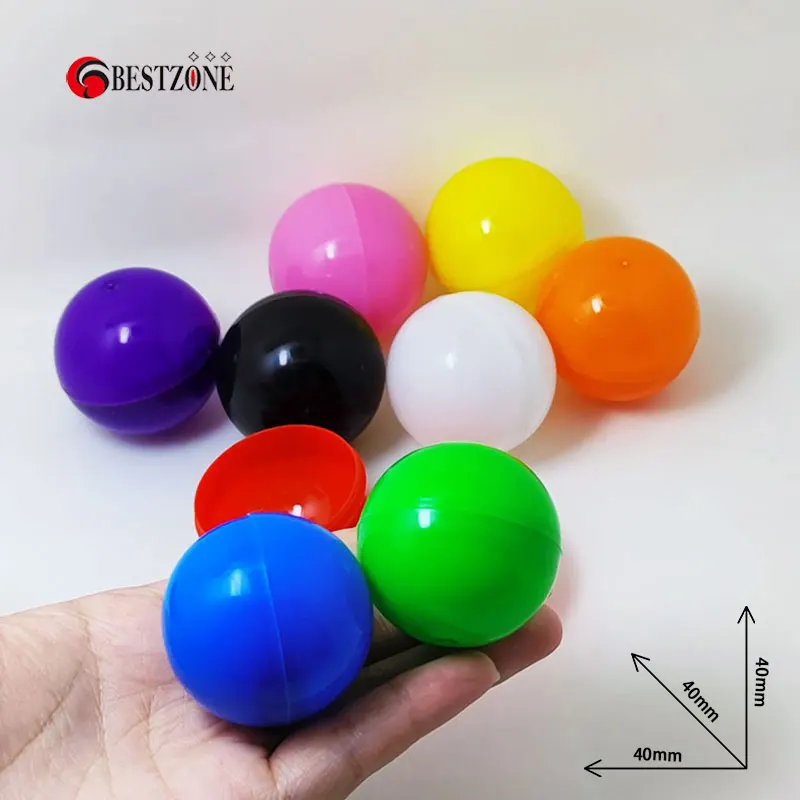 50Pcs/Lot 40MM 1.57Inch Empty Plastic Toy Capsules Gashapon Children Kids Gifts For Gumball Vending Machines Surprise Ball 2