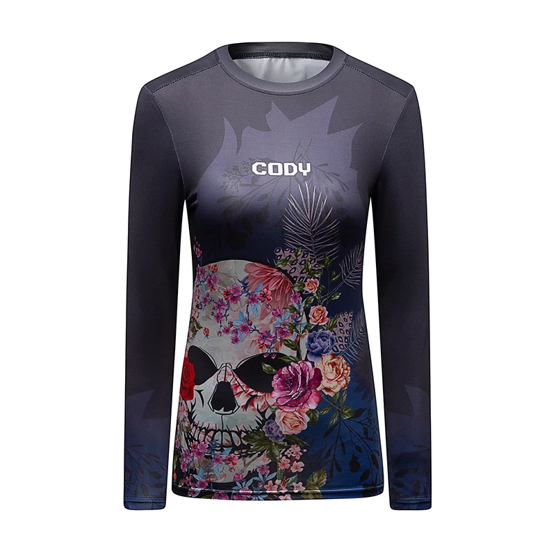 Sports Apparel Women MMA T-shirt Skull 3D Printed Bjj Boxing Sport Tops Rash Guard Jiu jitsu Shirts Kickboxing Fitness Jerseys