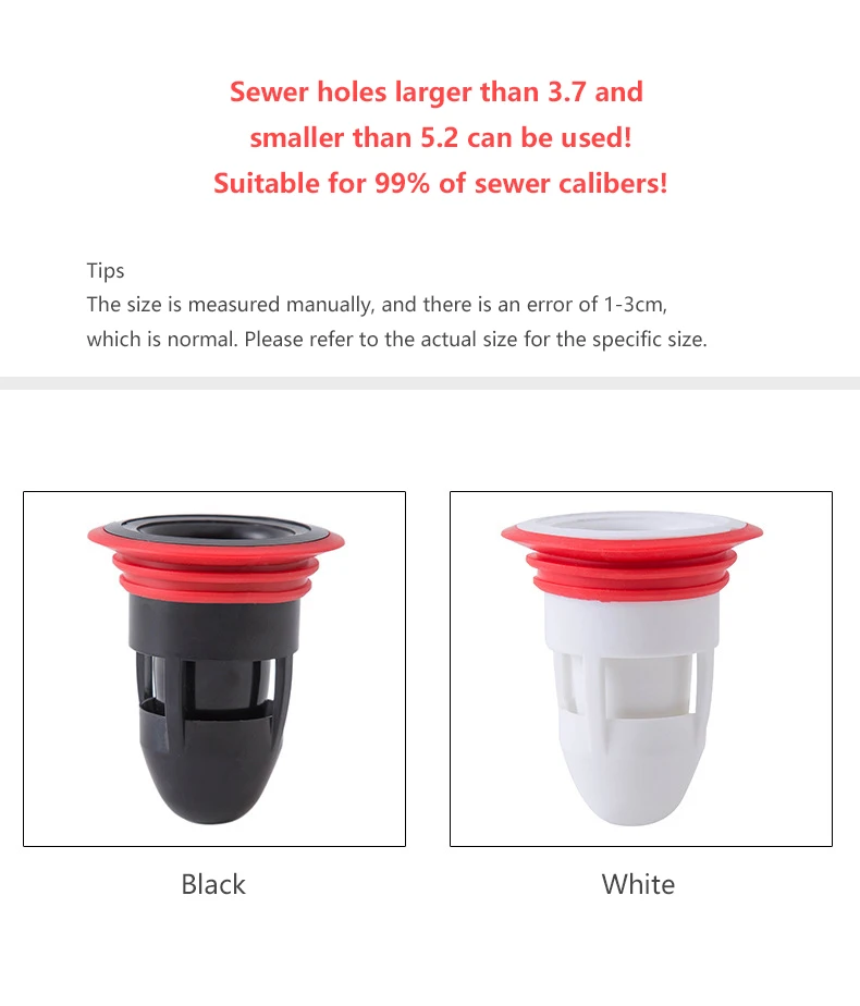 New Floor Strainer Plug Trap Siphon Sink New Bath Shower Kitchen Water Drain Filter Anti Odor Insect Prevention Deodorant house