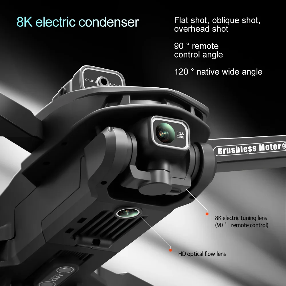 V168 MAX PRO  GPS 8K HD ī޶, 5G  FPV 귯ø RC , ֹ ȸ, ڵ 