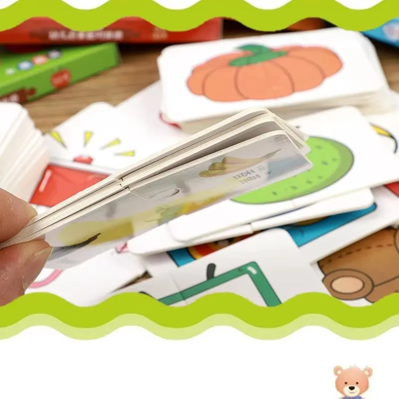 32pcs Children Cards Matching Game Baby Cognition Jigsaw Toys Animal Puzzle Waterproof Educational Toys Unusual Learning Gift 4