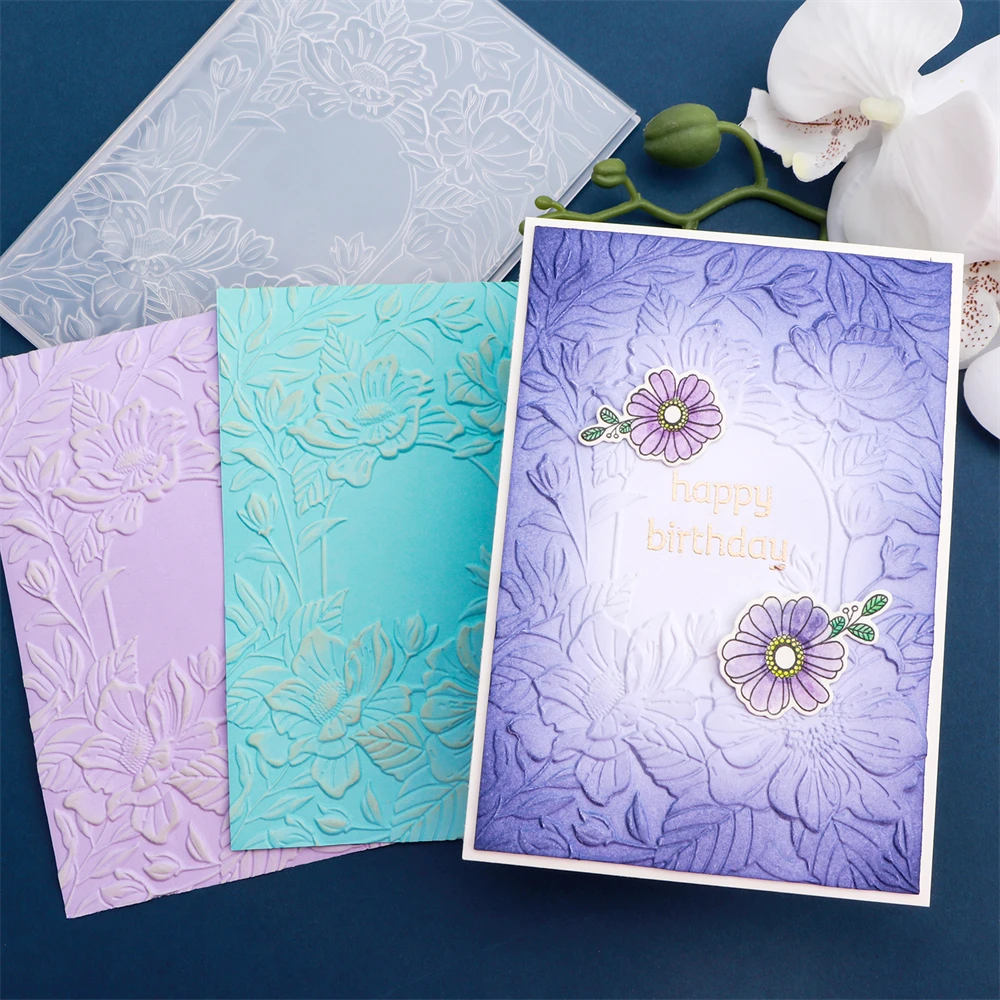 3D Texture Embossing Folder Valentine's Day Background Embossing Folder For Template Card Making Scrapbooking Paper Craft