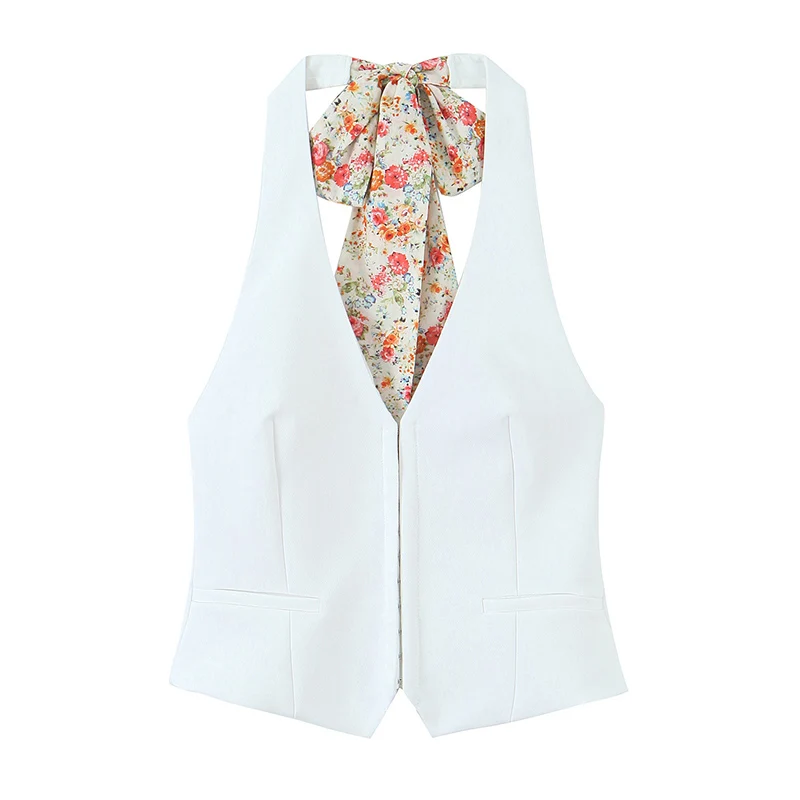 2025 Chic Halter Scarf Top Women Summer Off Shoulder Crop Tops For Women Backless Short Tops Streetwear Sexy Top