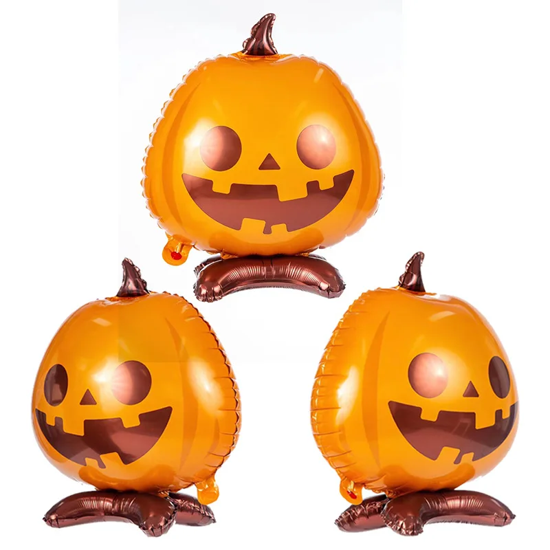 

3D Standing Pumpkin Balloon Ghost Festival Party Decorations Trick or Treat Happy Halloween Day Decor for Home Pumpkin Balloon