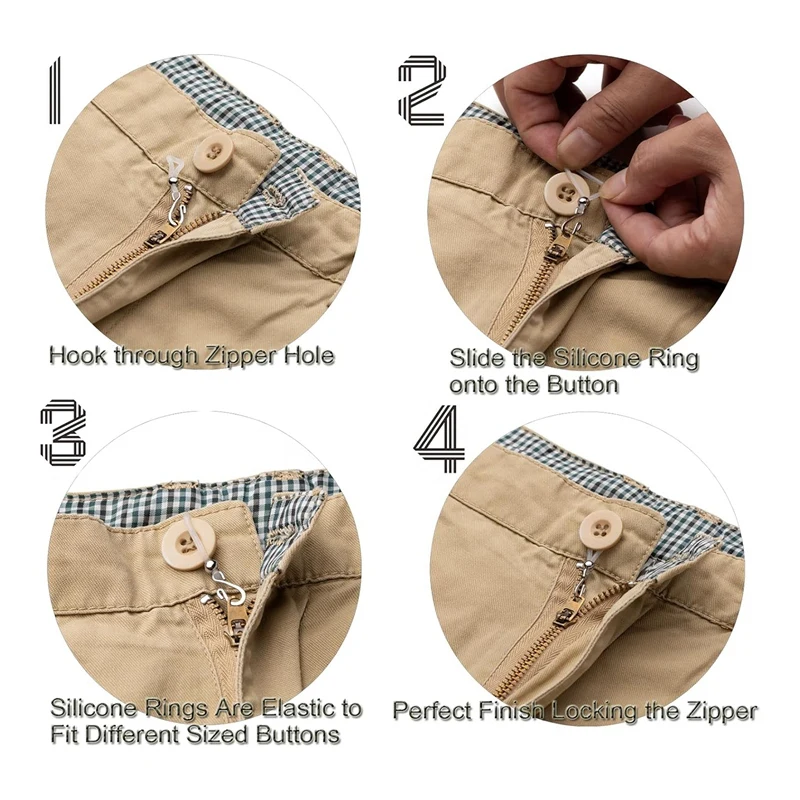Zipper Holder Upper Jeans Keep Zipper Up Pants Hook Jeans Button Clasp Keep Pants Up