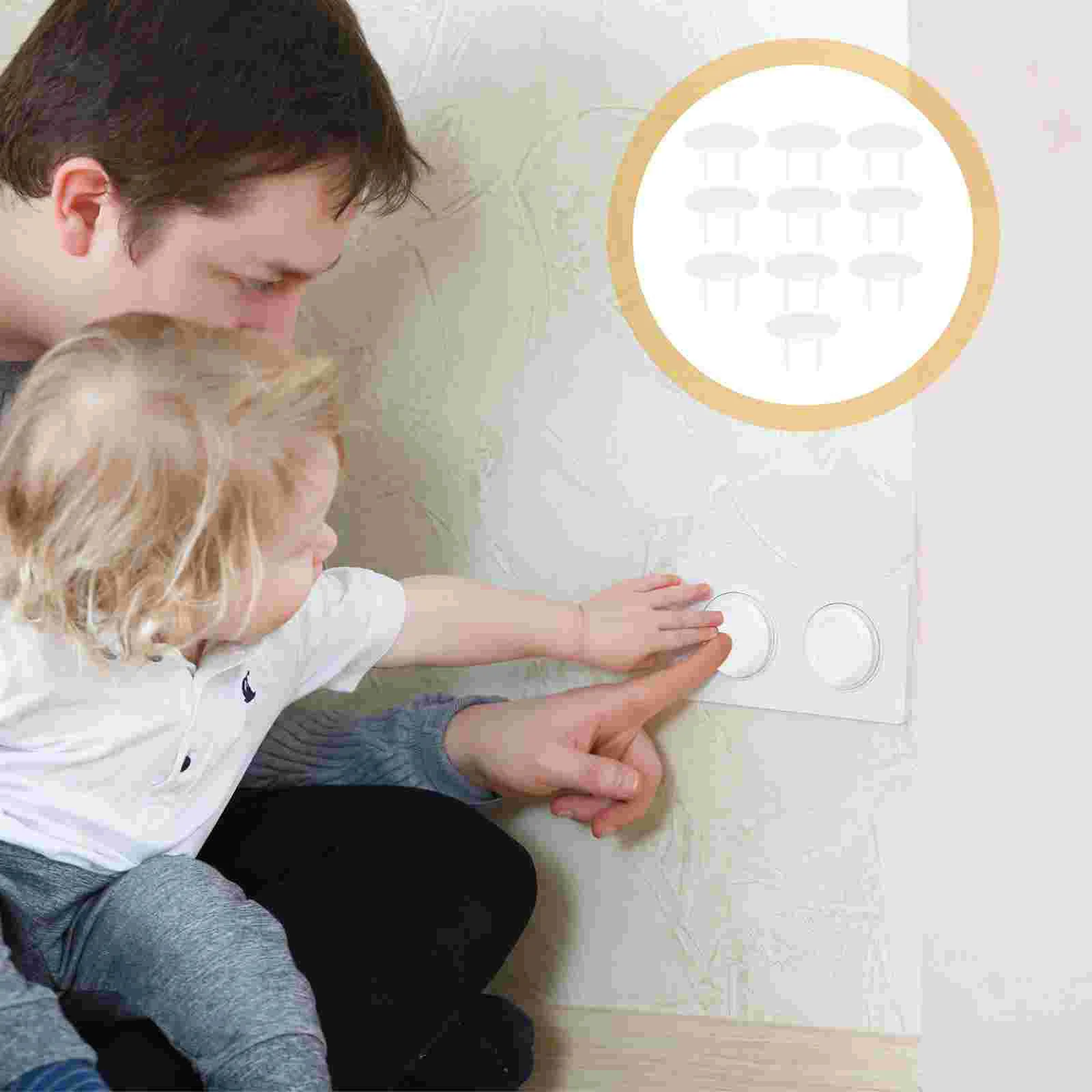 10 Pcs Socket Cover Plug Covers for Electrical Outlets Baby Proofing Light Protector