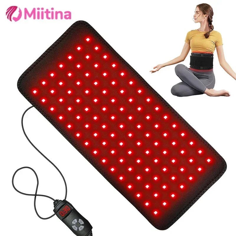LED Red Light Belt 660nm&850nm Infrared Light Therapy Pad 120Pcs light therapy belt For Body Relief care Fatigue Deep