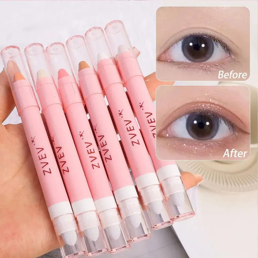 

Double Head Glitter Eyeshadow Highlighter Pen Waterproof Pearlescent Matte Lying Silkworm Pencil Eye Makeup Tool