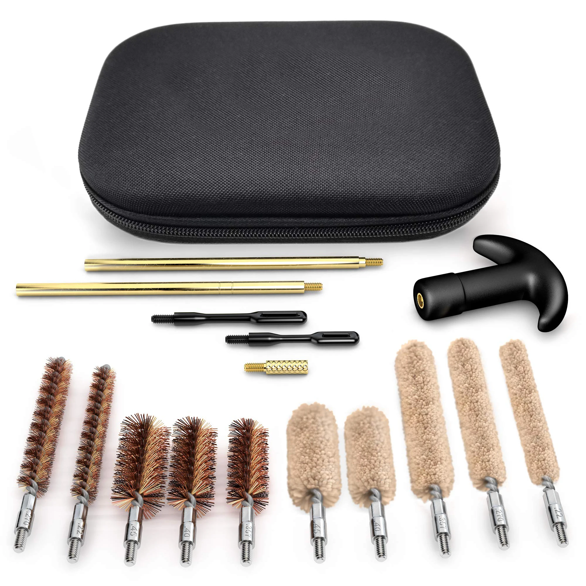 15Pcs Tactical Gun Cleaning Kit for Rifle Airsoft Pistol Handgun